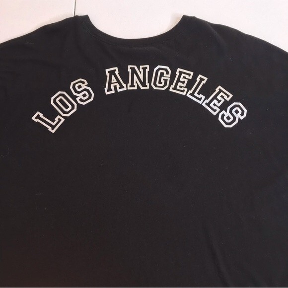 Flirtitude Active Los Angeles Spirit Jersey Back Spellout Black Long Sleeve XXL - Picture 7 of 12